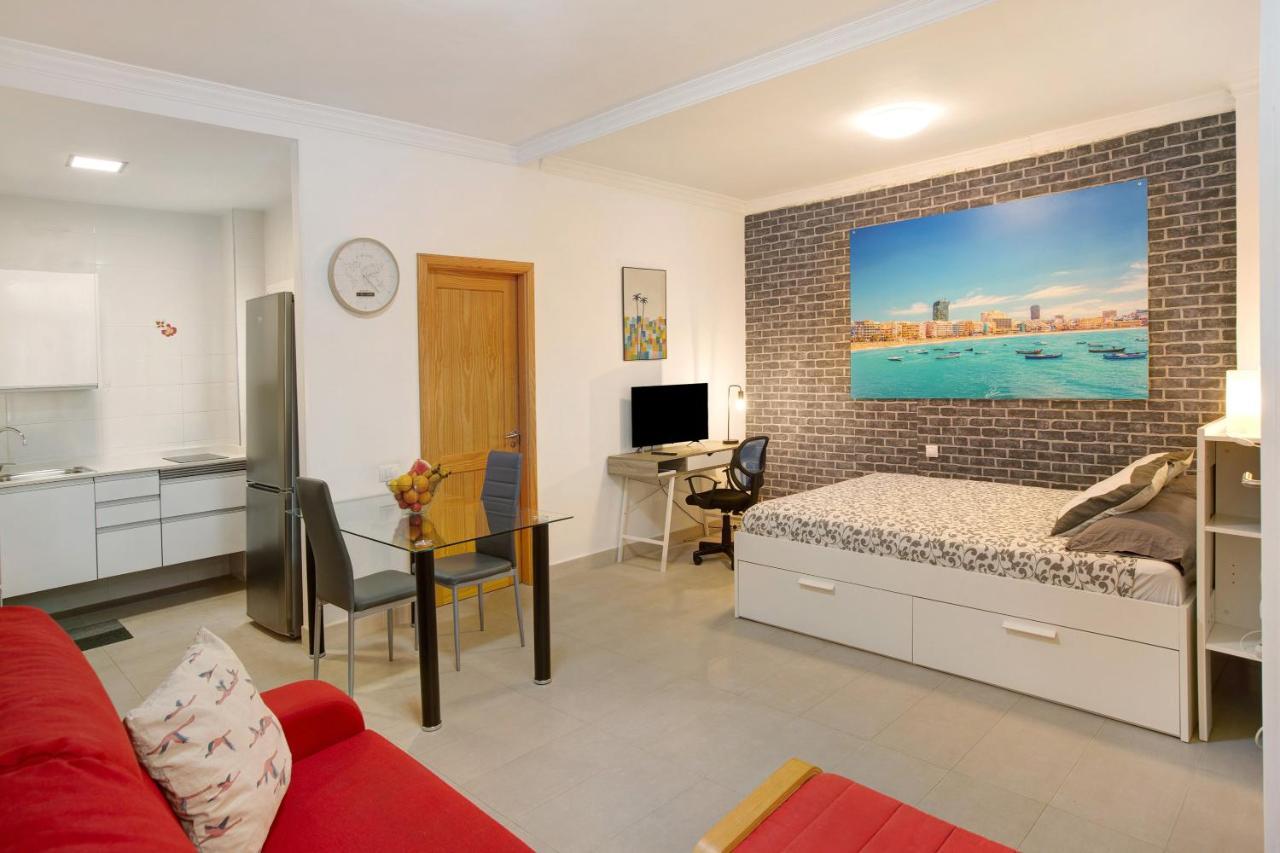 Beach Studio Apartment Canteras Las Palmas de Gran Canaria Bagian luar foto